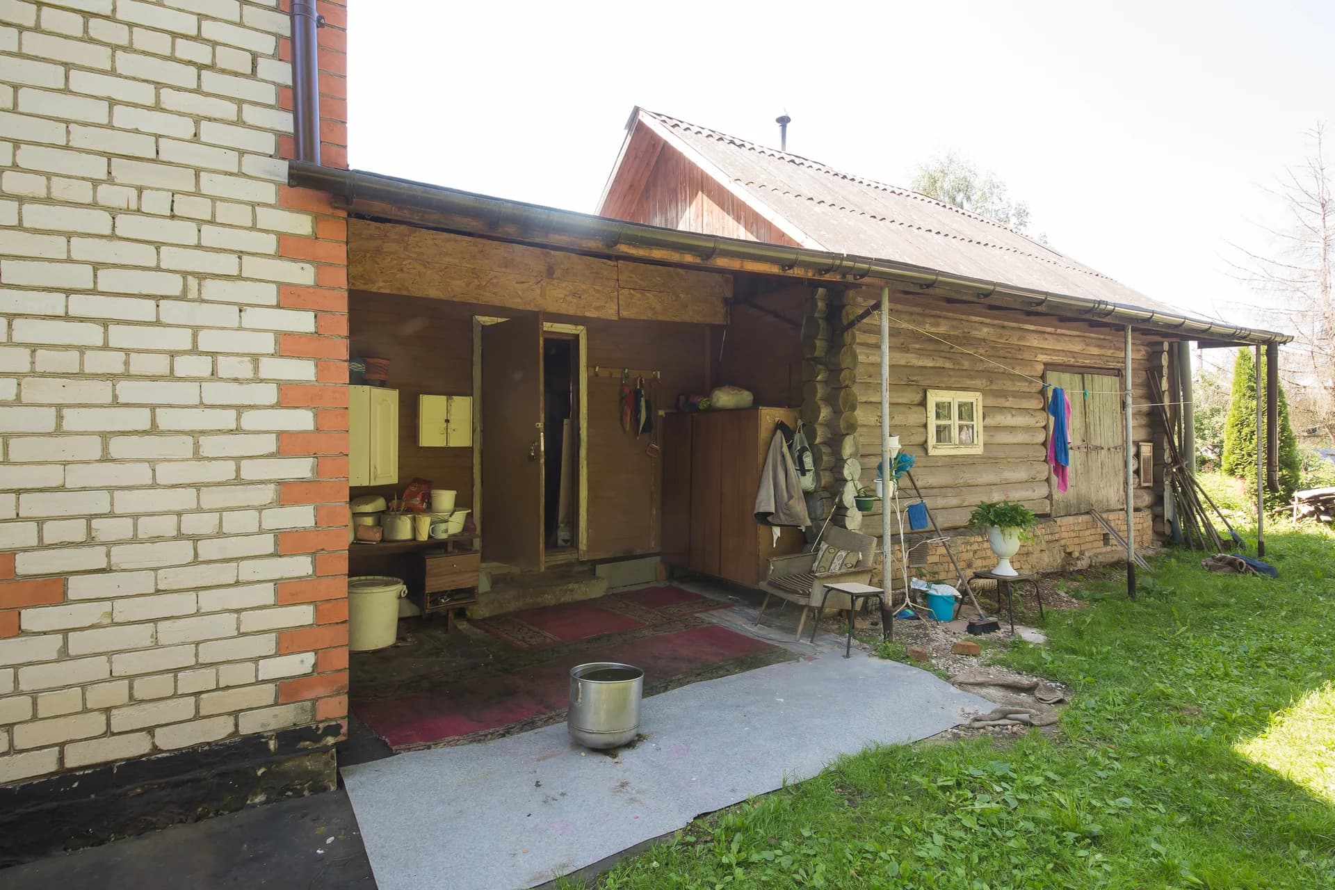Дом 102 м² с баней в Филатово, 3 комнаты, кирпич и бревно